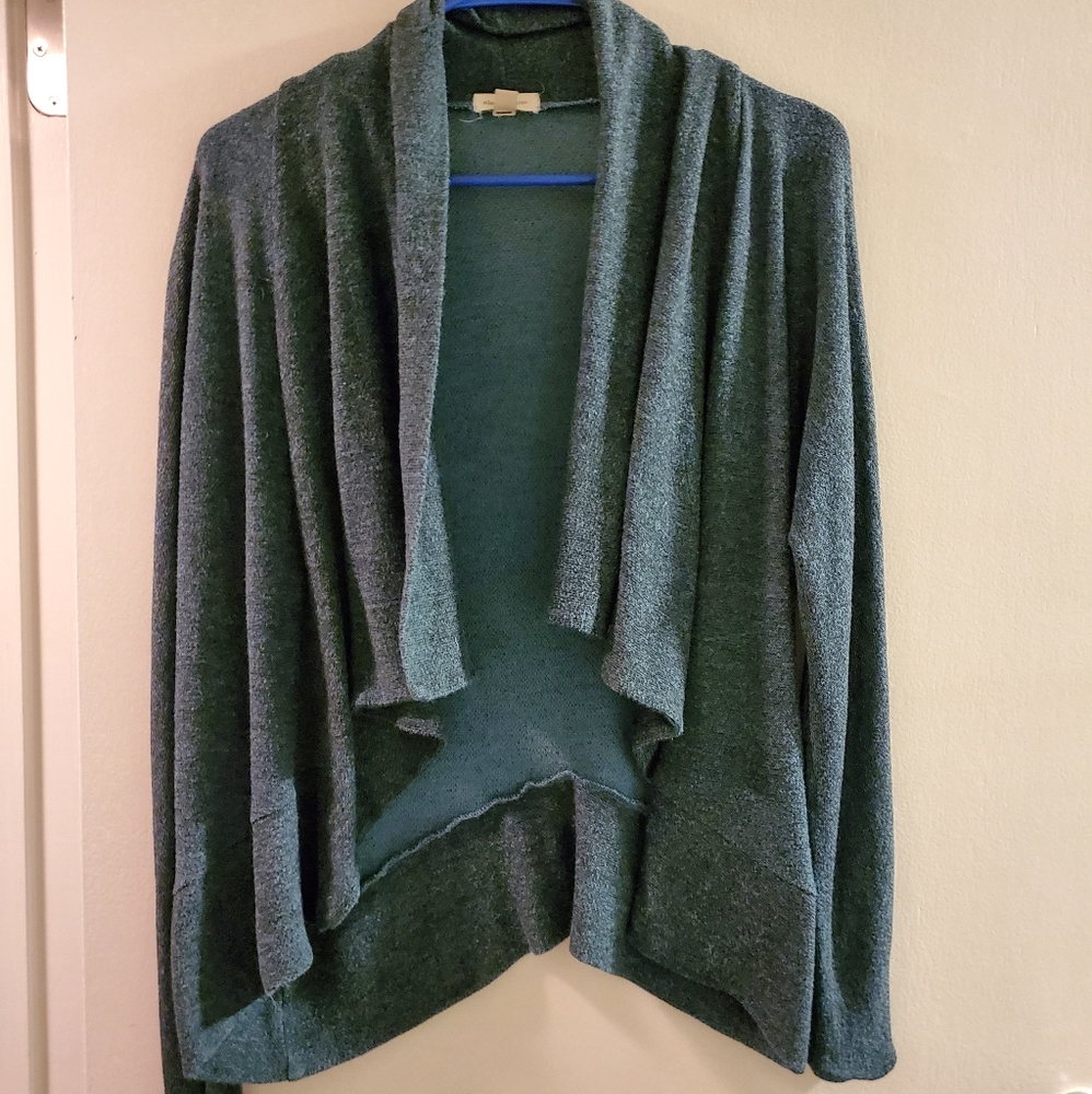 UO Silence + Noise blue draped cardigan